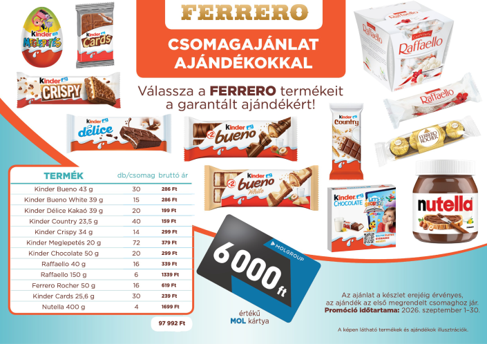 FERRERO CSOMAGAJÁNLAT